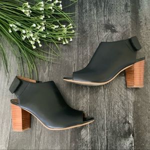 Black Open Toe Bootie